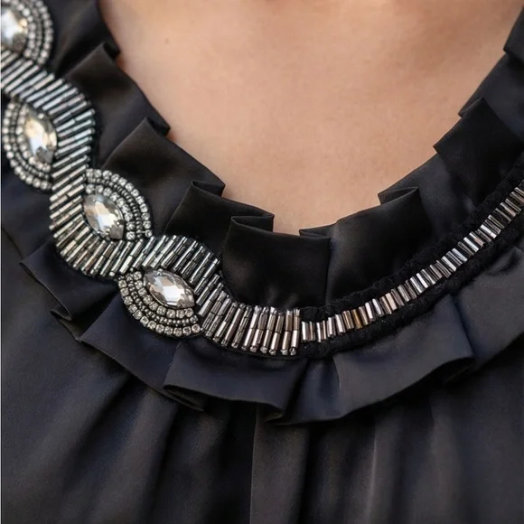 Boston Proper Deep Charcoal Sleeveless Blouse - Picture 4 of 6